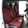 Car - Grey Polyester & Leather 5mm Foam Laminate Front Seat Covers (N/A)
