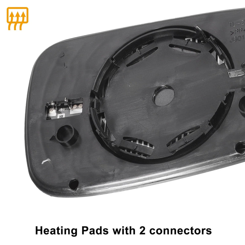 Honda Accord Left Side Heated White Mirror Glass (2003-2007)