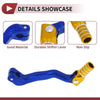 Bosuer M4 Gear Shift Lever Folding Blue Gold-Tone Silver-Tone