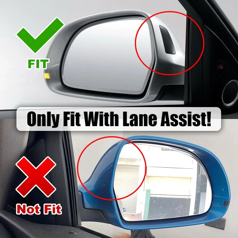 Audi A3 / S3 8V Lane Assist Pair Side Wing Mirror Caps Covers (2015-2021)