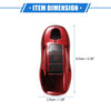 Porsche Macan (2014-2022) TPU Red 3 x Button Car Remote Key Fob Cover Case