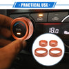 Ford Maverick (2022-2023) Orange 4 x Car AC Climate Control Knob Rings