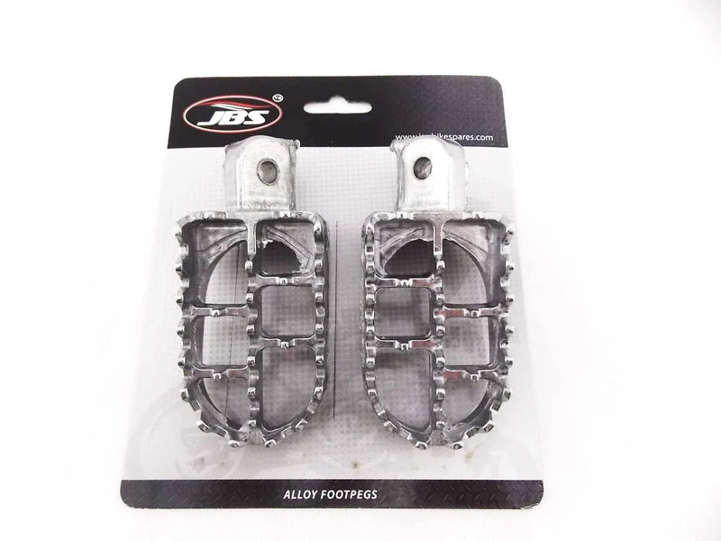 Yamaha DT80 74-85 Silver Foot Pegs Set (Left & Right Pair)