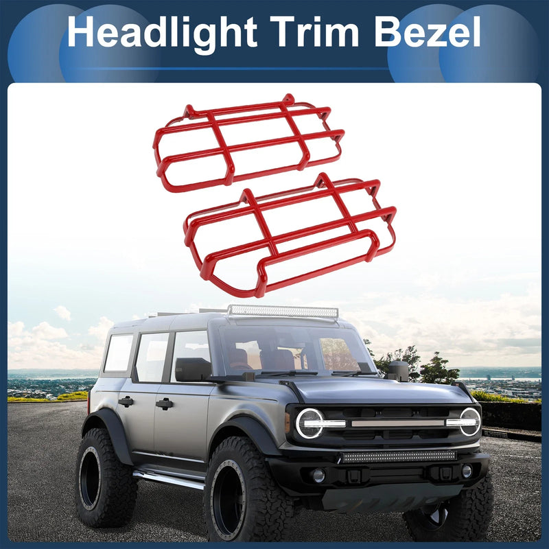 Ford Bronco Front Left & Right Headlight Trim Bezels (2021-2023)