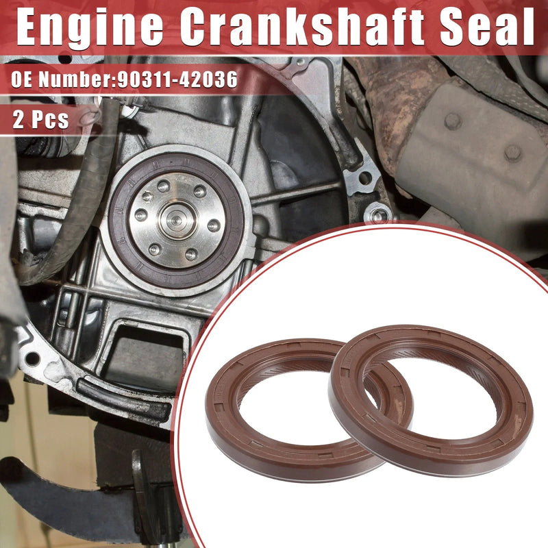 Toyota Avalon 2 x Engine Crankshaft Seal Rubber (2005–2018)