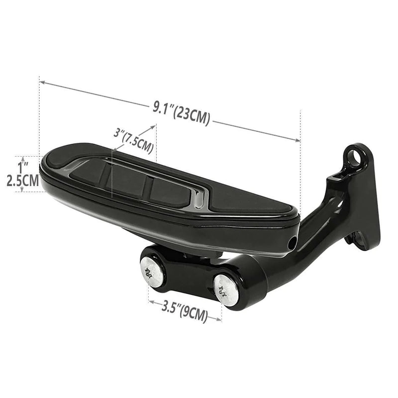 Harley Electra Glide FLHT Black Passenger Floorboard Mount (1993-2025)