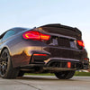 BMW M3 M4 Glossy Black Rear Bumper Diffuser Lip with Lights (2015-2020)