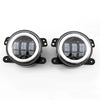 Jeep Wrangler JK TJ LJ 4" Round LED Fog Light Halo Driving Lamp Assembly
