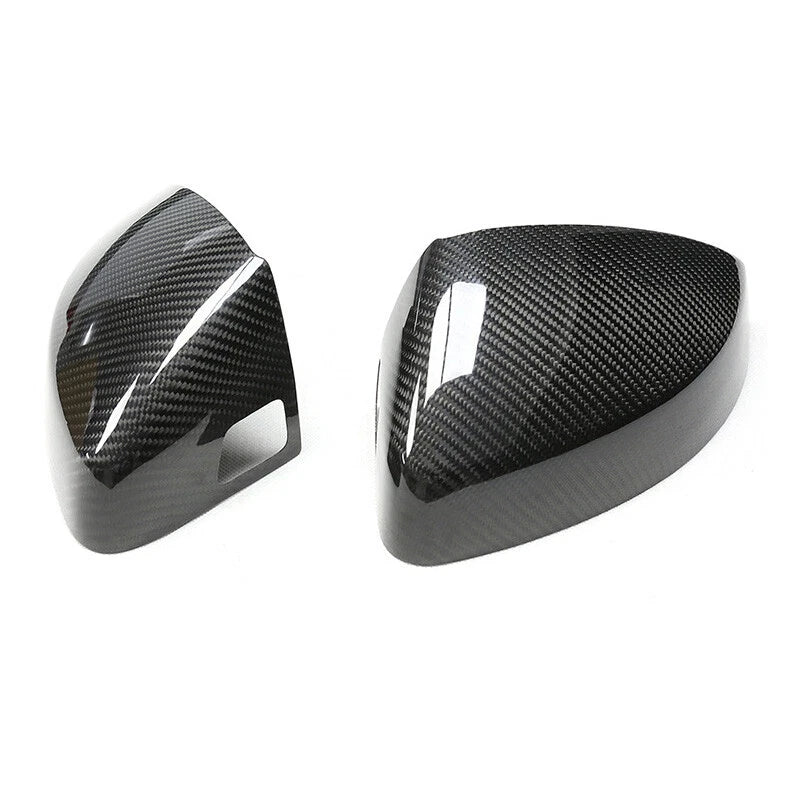Carbon Fiber Wing Side Mirror Cover fits Audi A3 S3 2014-2018 With Lane Assist