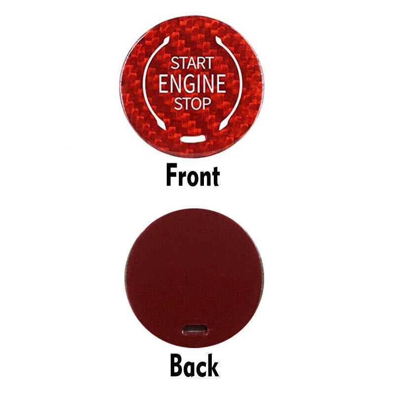 Chevrolet Corvette C8 Carbon Fiber Red Engine Start Button Trim (2020-2022)