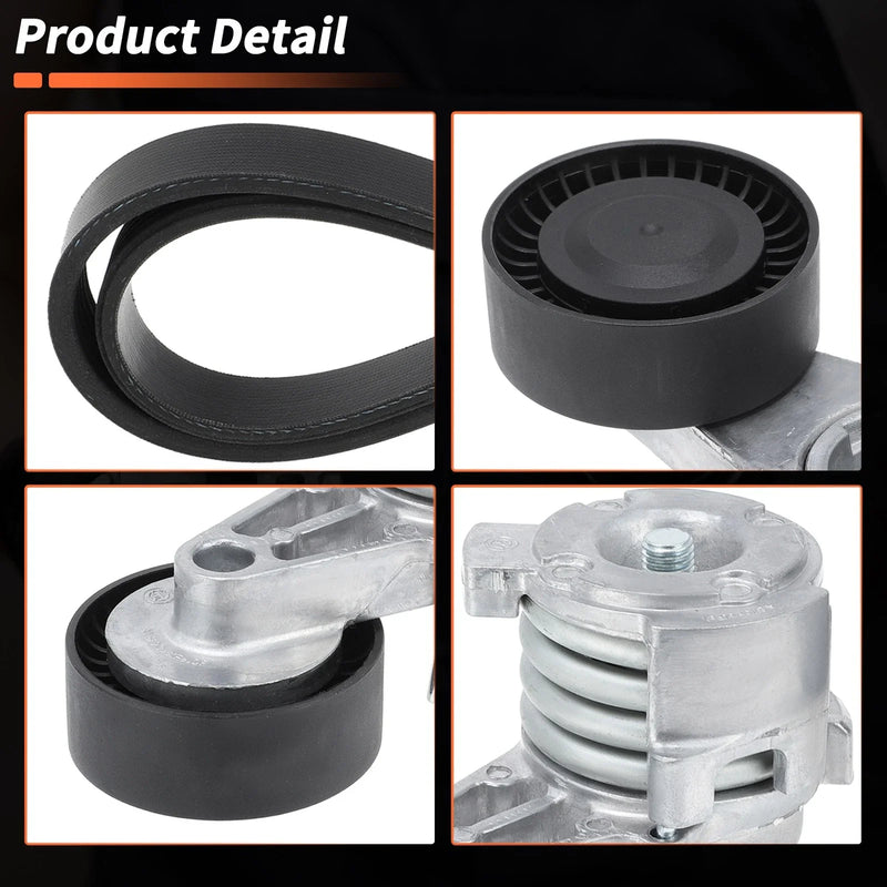 BMW X3 X5 Z4 128i 325i Kit Serpentine Belt Drive Tensioner Idler Pulley