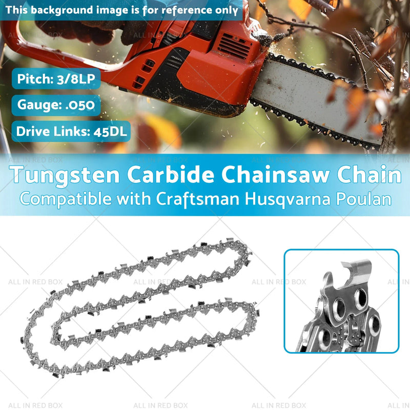 Craftsman 12" Tungsten Carbide Chainsaw Chain Blade 3/8"LP 45 DL