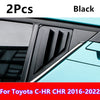 Toyota C-HR 2 x Matte Black Side Window Louver Shutter Covers (2018–2022)