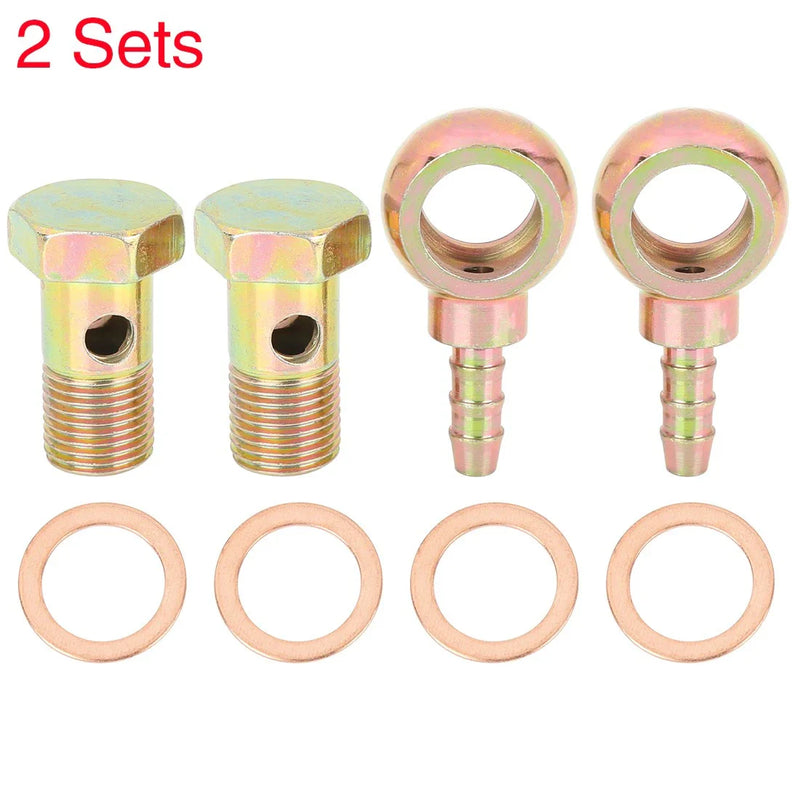 Motorcycle Car 2 x Banjo Bolt Washer 16mm Diameter Bronze Tone Metal