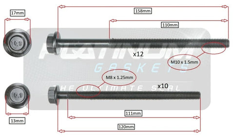 Ford Everest CYLINDER HEAD BOLT SET / UA 3.2L /