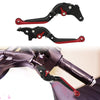 Suzuki GSX-R125 Black Red 1 Pair Motorcycle Brake Clutch Levers Folding