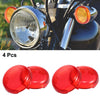 Harley Dyna Street Glide Red 4pcs Turn Signal Light Lens Covers Front Rear