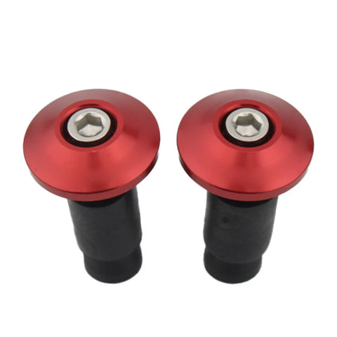Motorcycle Dirt Bike - Red 7/8'' Handlebar Grips Caps