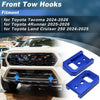 Toyota Tacoma 4Runner Land Cruiser Front Tow Hooks 2 x Blue (2024–2026)