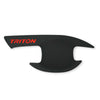 Mitsubishi Triton L200 Matte Black  Door Handle Insert Bowl Trim (15-22)