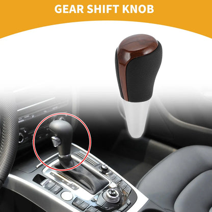 Automatic Gear Shifter Knob for Toyota Prius C 2012-2017 Faux Leather Black Brown
