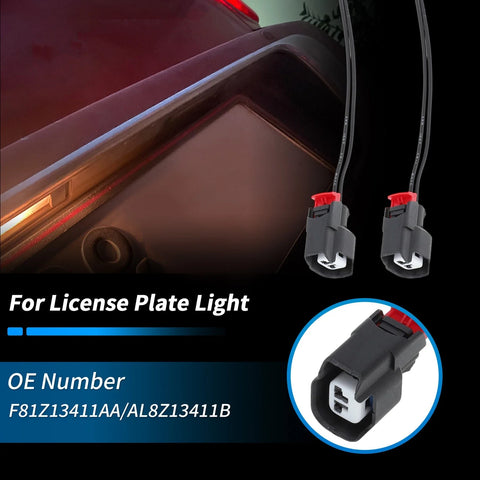 Ford F-150 Rear License Plate Light Connector Socket Kit (2001-2014)
