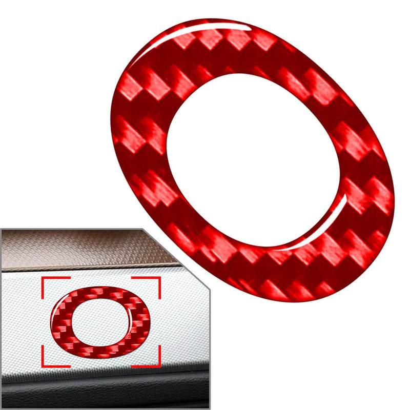 Car Badge Carbon Red Decals Stickers Emblem Alphabet Letters