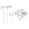 Rod Holder 0° Bluewater Rotating 316G Stainless Steel Flush Mount