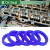 Oil Seal Rotary Shaft Seal TPU 30x38x7mm High Pressure Blue 5 Pcs