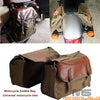 Motorcycle Bicycle Scooter Large Khaki Canvas Saddlebag Luggage Bags (N/A)