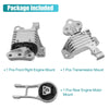 Jeep Cherokee, Chrysler 200 2.4L Engine Motor Transmission Mounts Set (2011-2017)