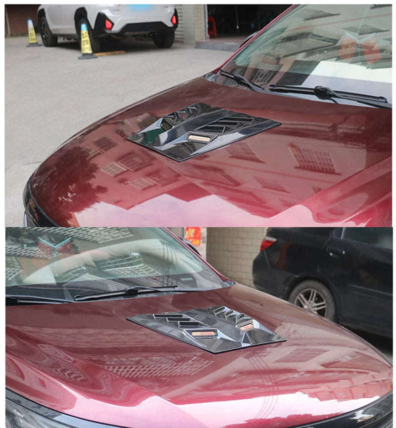 Car Exterior Trim ABS Glossy Black Hood Vent Scoop Cover