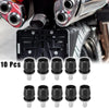 Motorcycle 10pcs License Plate Frame with M6 Bolts Screws Fasteners Black