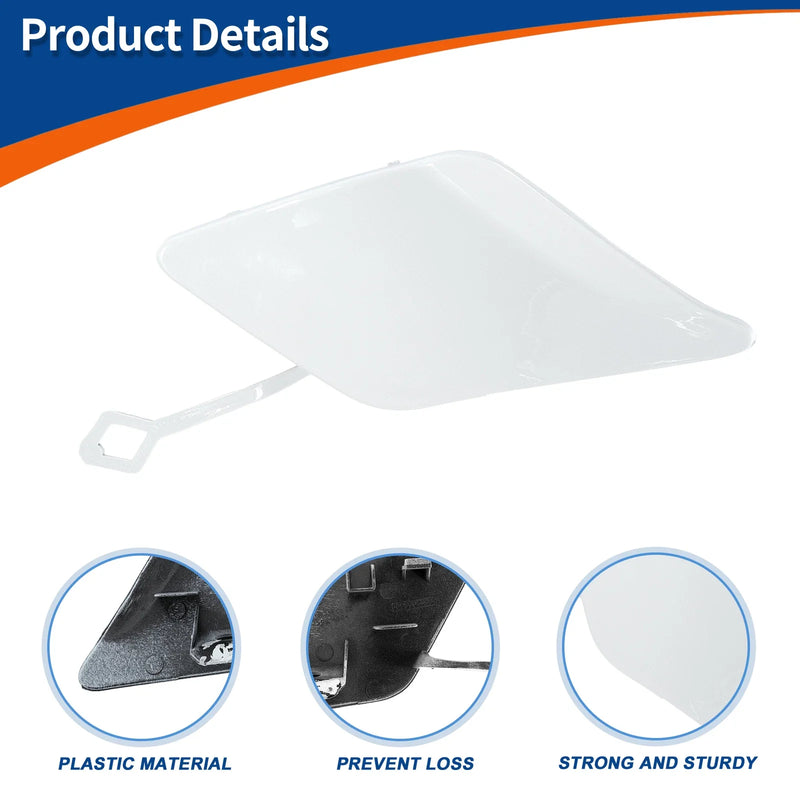 Mercedes-Benz C250 C350 (2012-2015) White Front Bumper Tow Hook Cap