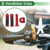 Motorcycle Hand Grips Cover Handlebar End Grips Side Oval Groove Pattern