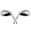 Honda Cruiser Chopper 10mm Chrome Oval Side Rearview Mirrors