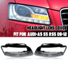 2008-2012 Audi A5 S5 - 2 x Clear Headlight Cover Lens (2008-2012)