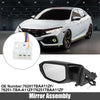 Honda Civic 3 Pin Left Side Exterior Door Mirror Assembly Black (2016-2021)