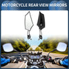 Motorcycle M8/M10 Rear View Mirror Handlebar Mirrors Black Plastic