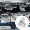 Car Motorcycle Set M10x1.25 0.67" Height Engine Oil Drain Plug with Gasket