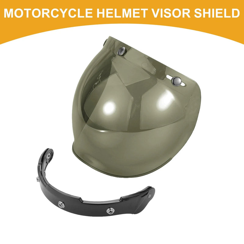 Universal Motorcycle Helmet Visor Shield Anti-UV Black