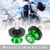 Kawasaki 2 x 10mm M10x1.5 Green Motorcycle Swingarm Spools Sliders Stand