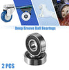 Vehicles 2 x 5x13x4mm Double Rubber Shield Deep Groove Ball Bearings