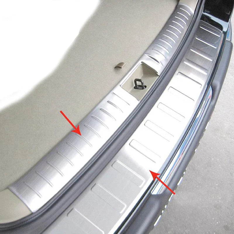 Highlander 2009-2014 2pcs Silver Stainless Steel Rear Bumper Protector Fit