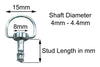 Aprilia RSV D ring fasteners / S 4mm