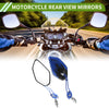 Motorcycle M8/M10 Rear View Mirror Polygonal Aluminum Alloy Black Blue