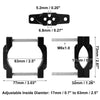 Motorcycle Black Lamp Holder / 17–63mm / Mount Bracket Clamp
