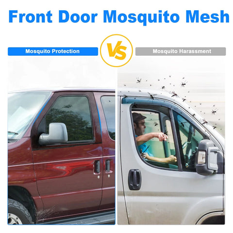 Ford E-Series Econoline Club Wagon Magnetic Mosquito Screen (2002-2025)