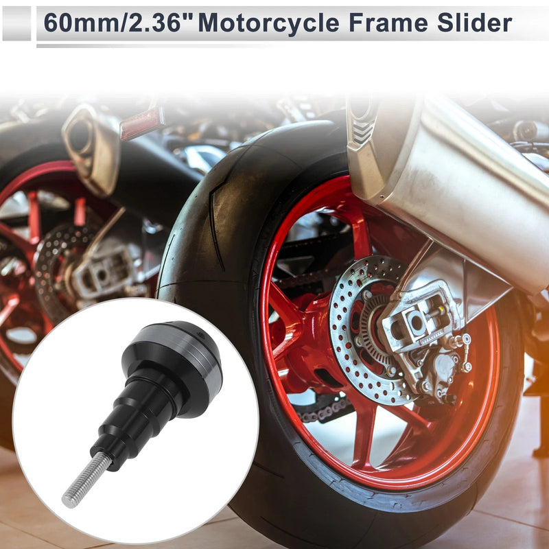 Motorcycle 11mm Aluminum Alloy Plastic Motorcycle Slider Frame Bolt 1 Set Titanium Tone