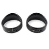 Harley FLHT FLHR 4.5" Black Passing Lights Lamp Trim Ring Bezel Visor Cover